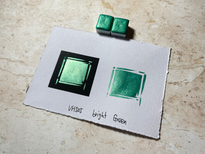Handmade Watercolor Paints - Metallic - Green - VH505