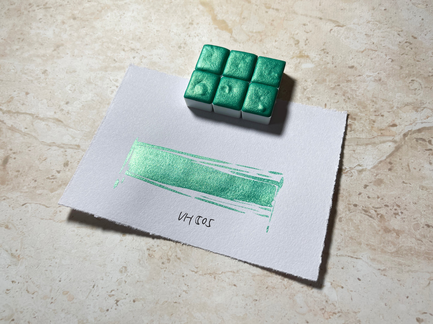 Handmade Watercolor Paints - Metallic - Green - VH505