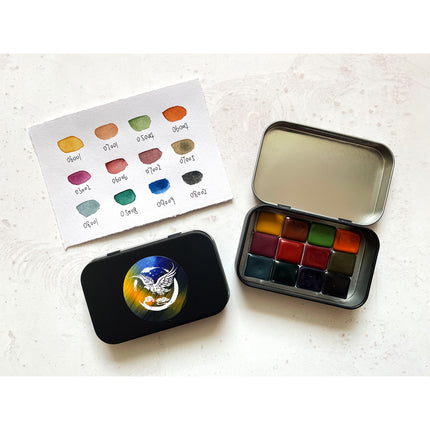 Watercolor paints - Honey - 12-piece autumn set with box - H3