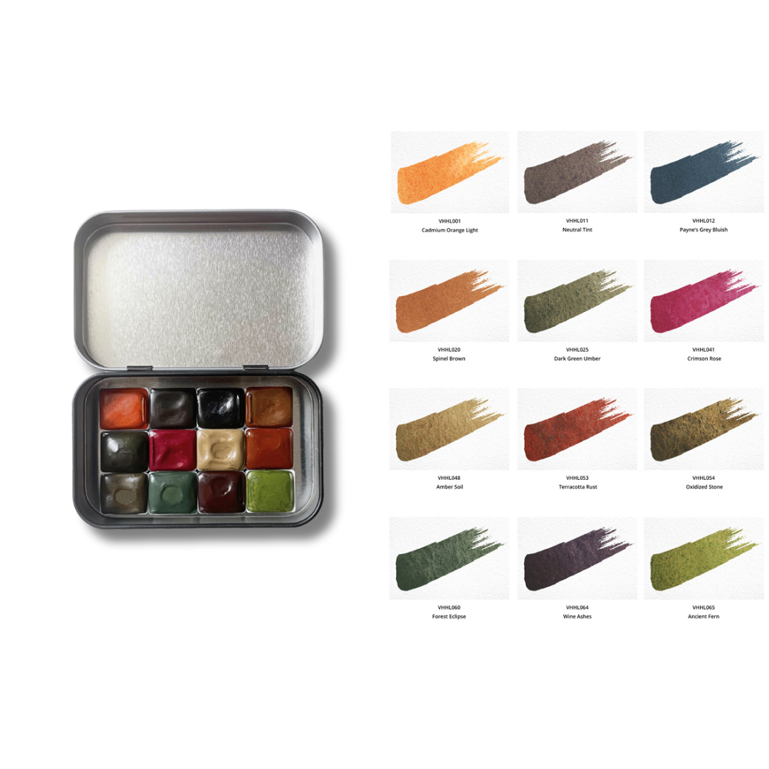 Watercolor Paints - Honey - Limited Edition (12 colors with box) L10