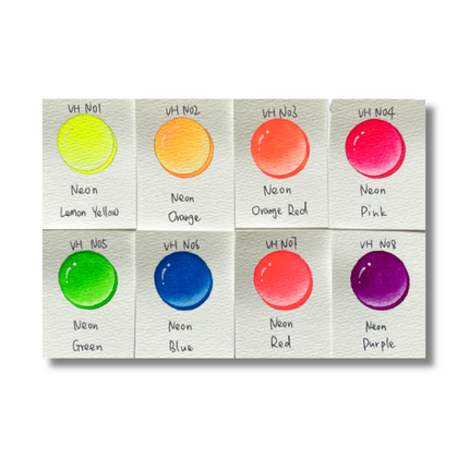 Handgemachte Aquarellfarben - Neon - Pink - VHN04