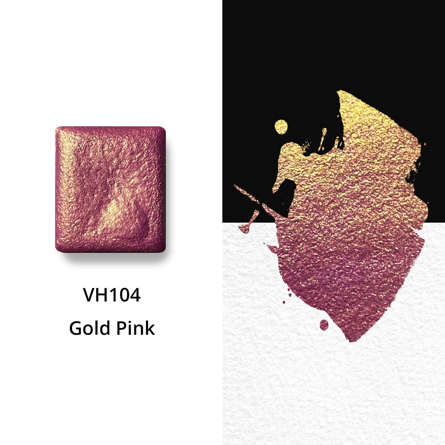 Watercolor Paints - Metallic - Gold Pink - VH104