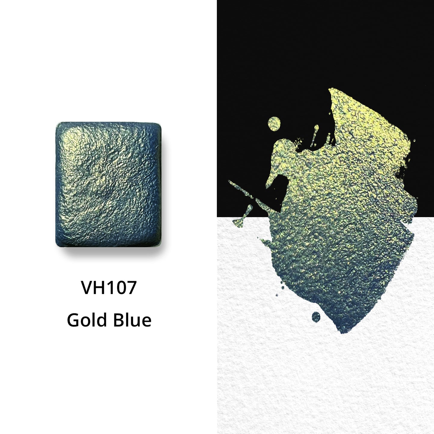 Watercolor Paints - Metallic - Gold Blue - VH107