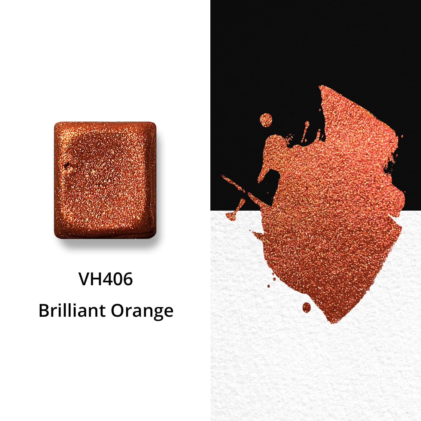 Watercolor Paints - Metallic - Brilliant Orange - VH406