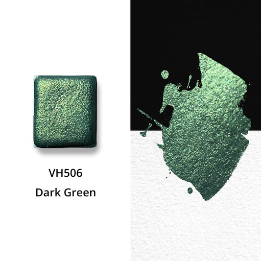 Watercolor Paints - Metallic - Dark Green - VH506